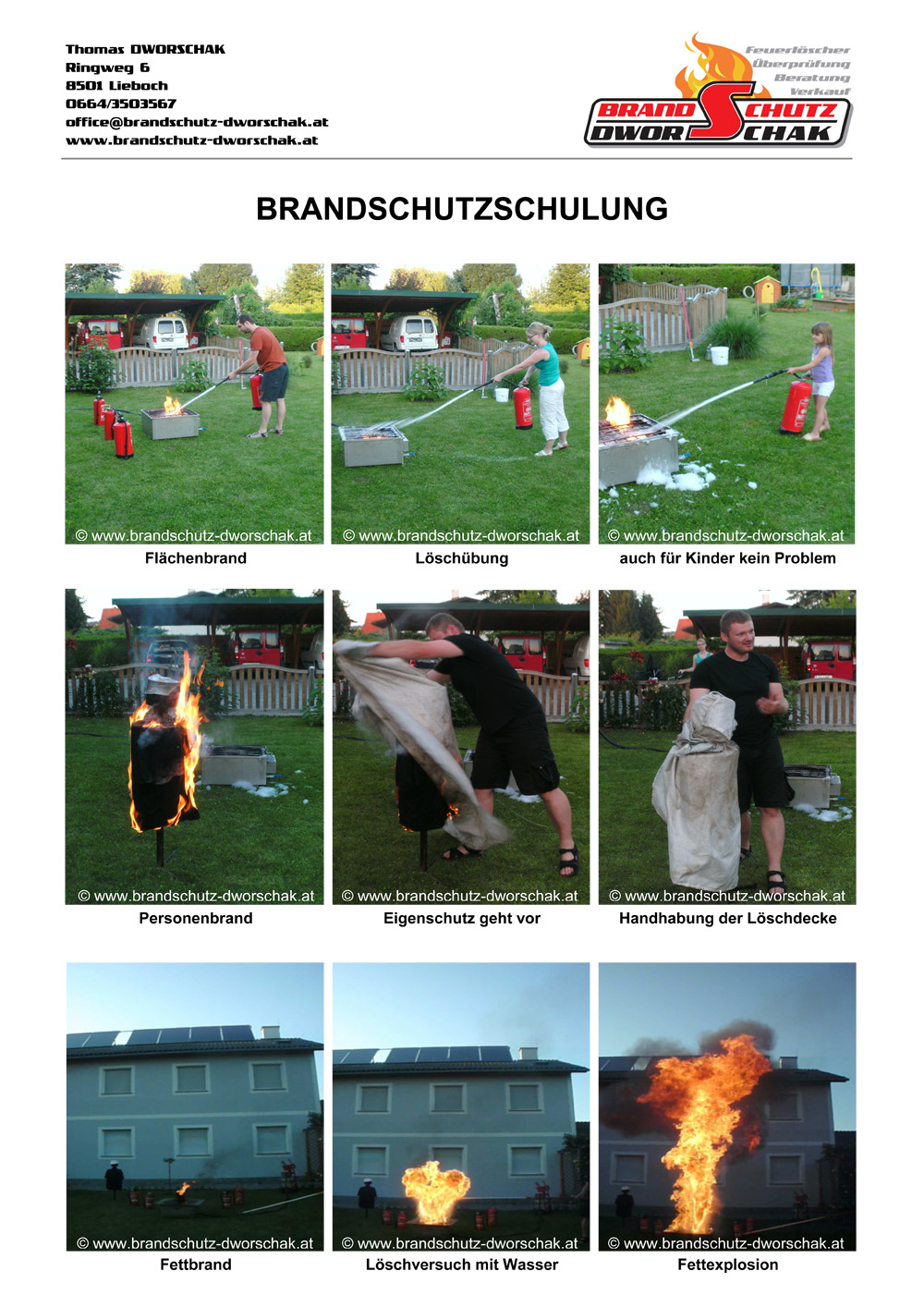 Flyer Brandschutzschulungen