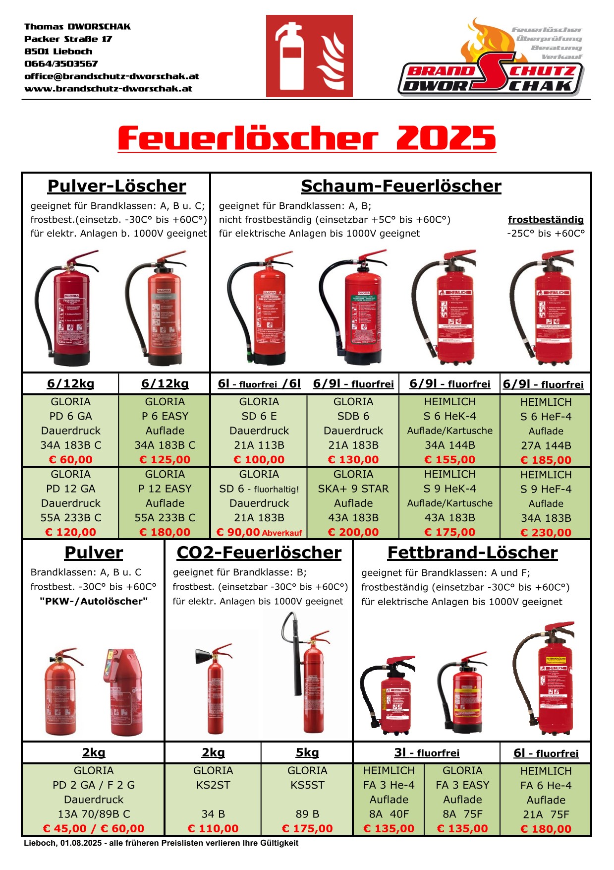 Feuerlöscher Flyer